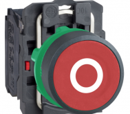 XB5AA4322  红色 按钮 Ø 22 - 平头弹簧复位 - 1NC