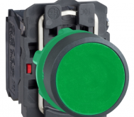 XB5AA35 绿色按钮 Ø 22 - 平头弹簧复位 - 1NO+1NC